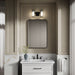 KOHLER K-35114-SC02 Parallel Two-light Sconce, Matte Black - Products in use in close room view