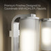 KOHLER K-35114-SC02 Parallel Two-light Sconce, Polished Chrome - close-up view of product detail