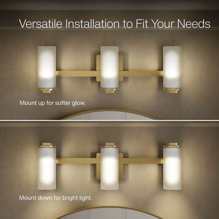KOHLER K-35115-SC03 Parallel Three-light Sconce, Brushed Moderne Brass - Detail image of a product feature