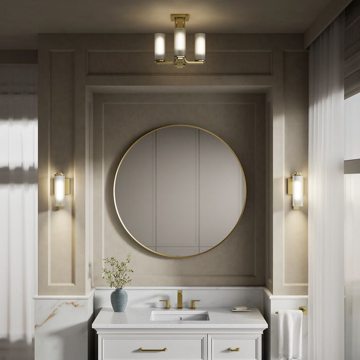KOHLER K-35116-FM04 Parallel 13-5/16" Flush-mount, Brushed Moderne Brass - Products in use in close room view