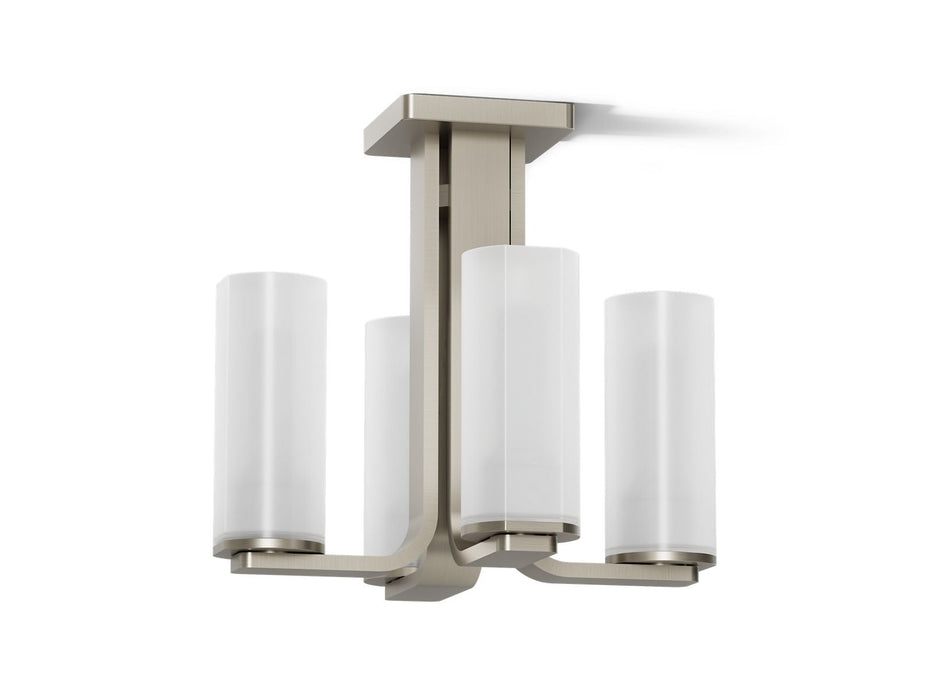 KOHLER K-35116-FM04 Parallel 13-5/16" Flush-mount, Brushed Nickel - 3/4 view of product