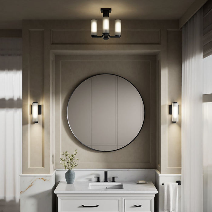 KOHLER K-35116-FM04 Parallel 13-5/16" Flush-mount, Matte Black - Products in use in close room view