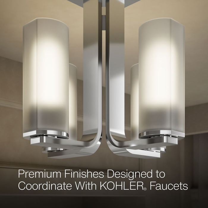 KOHLER K-35116-FM04 Parallel 13-5/16" Flush-mount, Polished Chrome - close-up view of product detail