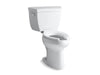KOHLER K-3519-T Highline Classic Two-piece Elongated Toilet, 1.0 GPF, White - 3/4 view of product