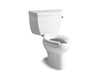 KOHLER K-3531-TR Wellworth Classic Two-piece Elongated Toilet, 1.0 GPF, White - 3/4 view of product