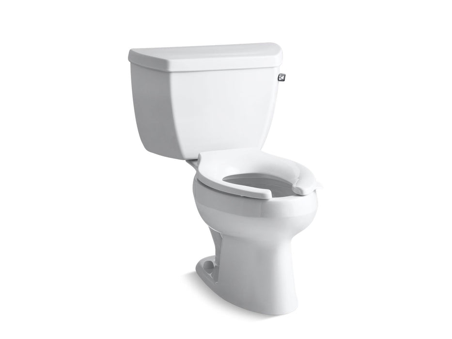KOHLER K-3531-TR Wellworth Classic Two-piece Elongated Toilet, 1.0 GPF, White - 3/4 view of product