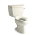 KOHLER K-3531-TR Wellworth Two-piece elongated toilet, 1.0 gpf, biscuit