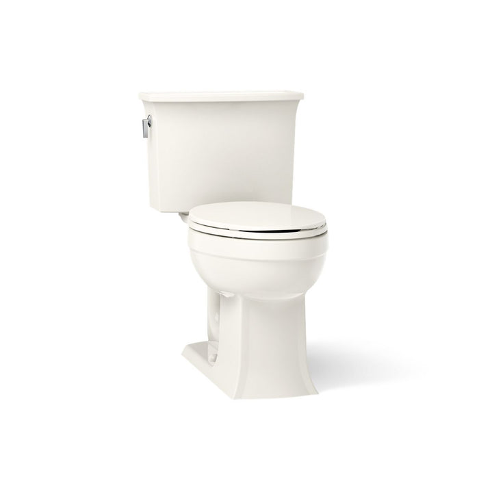 KOHLER K-3551 Archer Two-piece Elongated Toilet, 1.28 GPF, Biscuit - 3/4 view of product