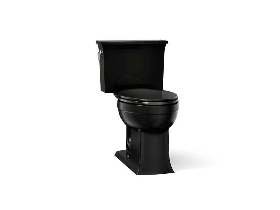 KOHLER K-3551 Archer Two-piece Elongated Toilet, 1.28 GPF, Black Black - 3/4 view of product