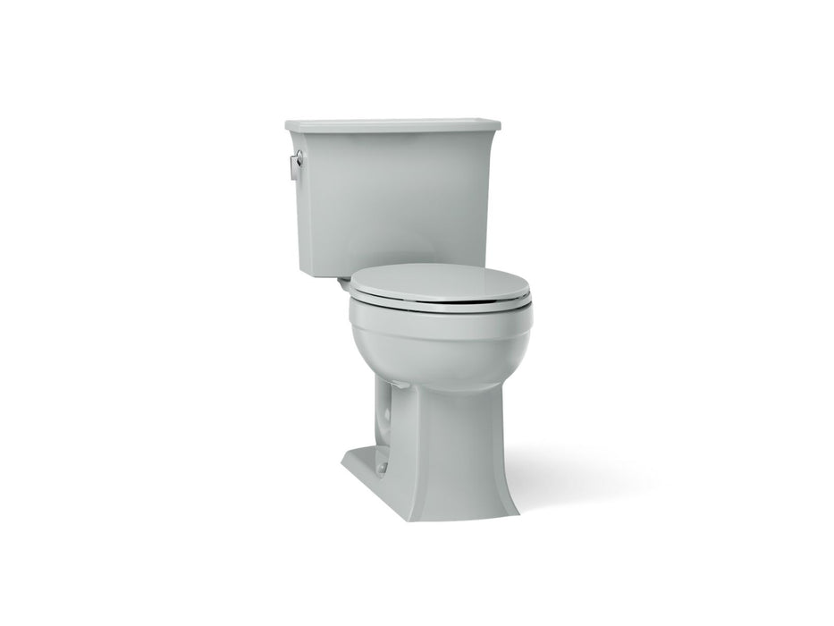 KOHLER K-3551 Archer Two-piece Elongated Toilet, 1.28 GPF, Ice Grey - 3/4 view of product