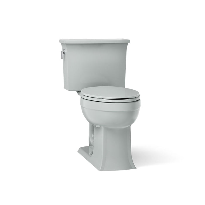 KOHLER K-3551 Archer Two-piece Elongated Toilet, 1.28 GPF, Ice Grey - 3/4 view of product