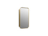KOHLER K-35569 Verdera 15" x 30" rectangular framed medicine cabinet, moderne brushed gold