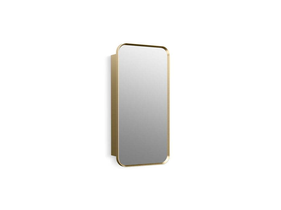 KOHLER K-35569 Verdera 15" x 30" rectangular framed medicine cabinet, moderne brushed gold
