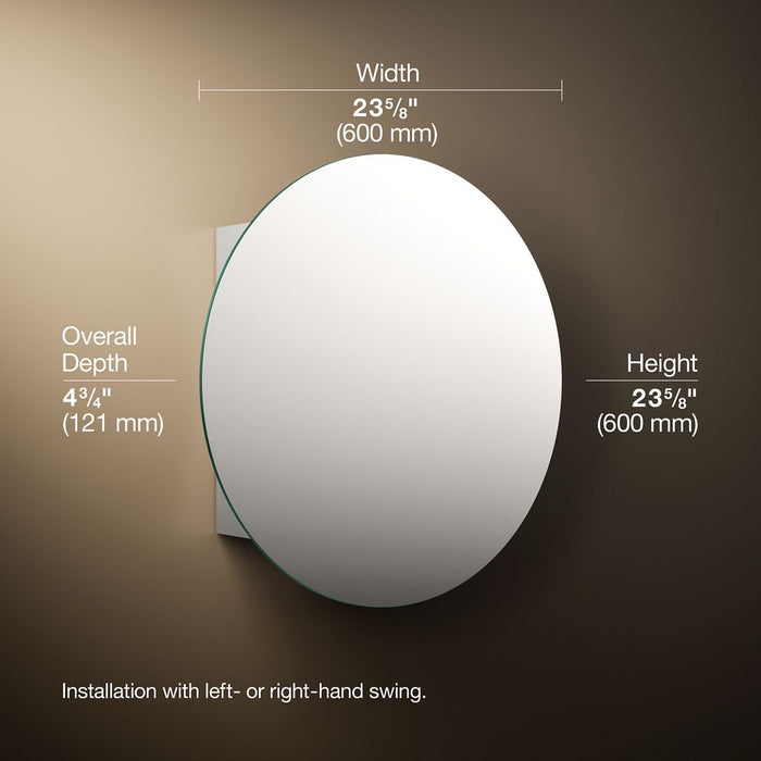 3/4 view of product with dimensions