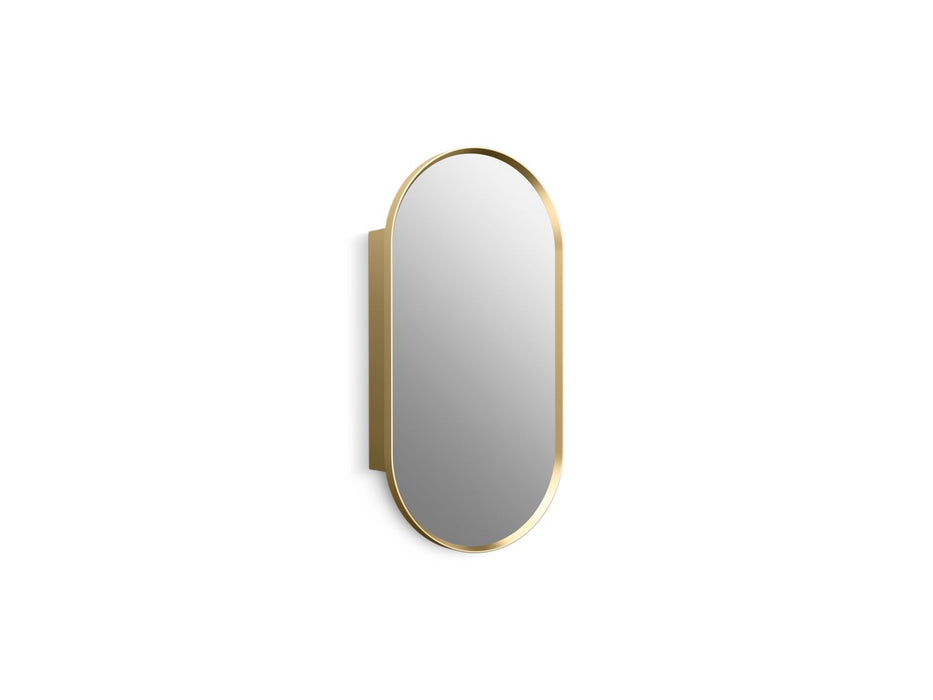 KOHLER K-35573 Verdera 15" x 30" capsule framed medicine cabinet, moderne brushed gold