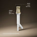3/4 view of product with dimensions