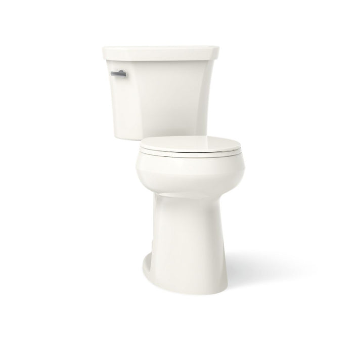 KOHLER K-35717 Highline Tall Two-piece Round-front Toilet, 1.6 GPF, Biscuit - 3/4 view of product