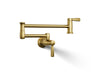 KOHLER K-35744 Wall-mount pot filler, vibrant brushed moderne brass