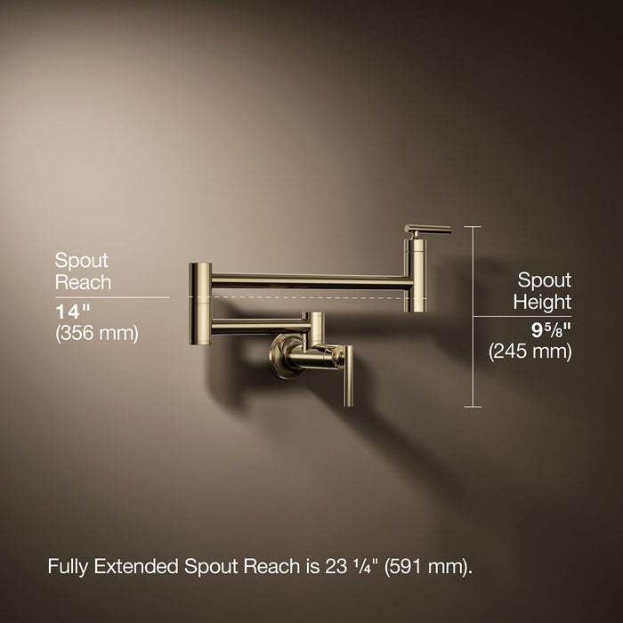 KOHLER K-35745 Wall-mount pot filler