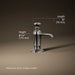 3/4 view of product with dimensions