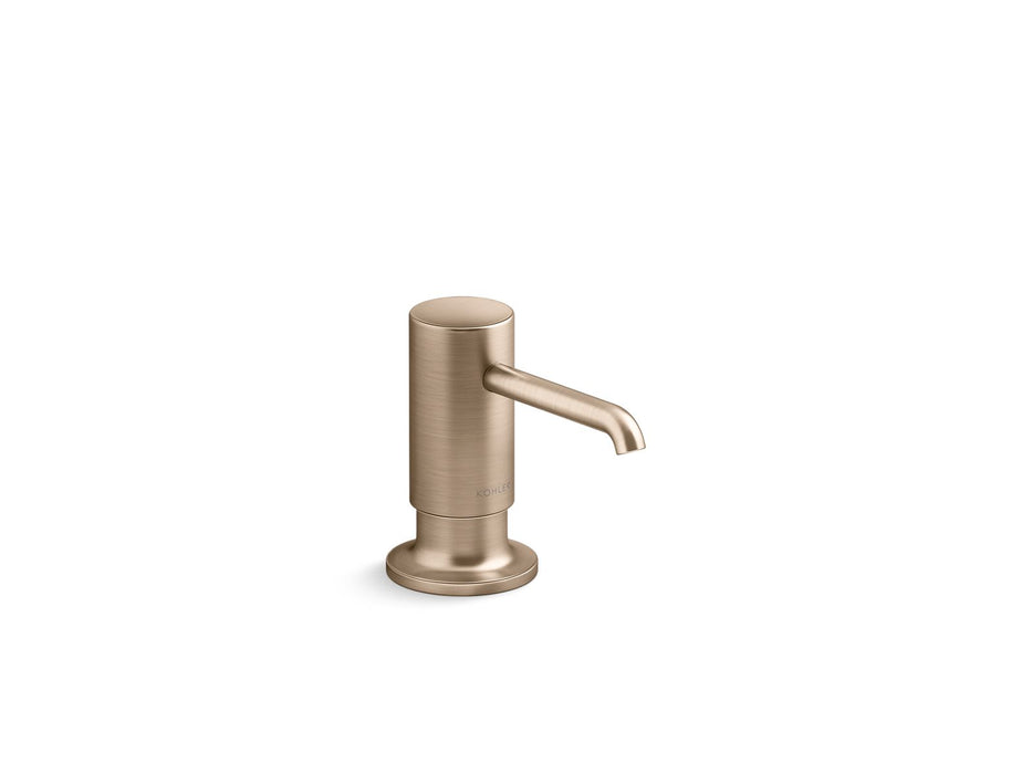 KOHLER K-35761 Purist Soap/lotion dispenser, vibrant brushed bronze