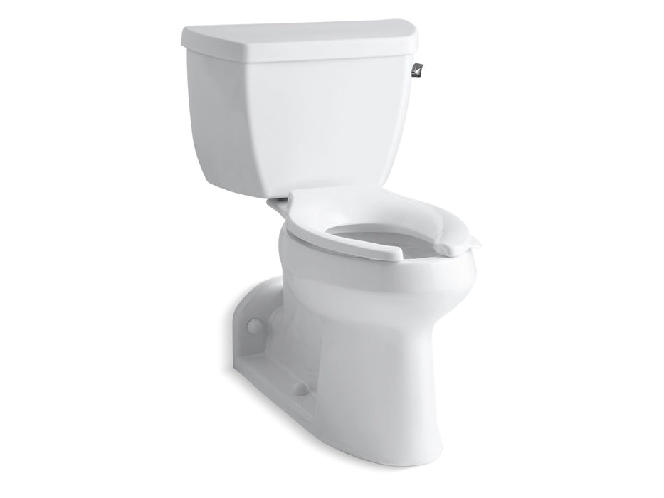 KOHLER K-3578-RA Barrington Two-piece elongated toilet, 1.0 gpf, white