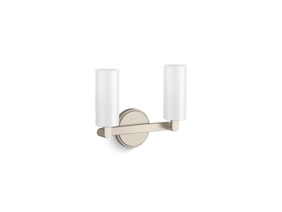 KOHLER K-35873-SC02 Crue Two-light sconce, brushed nickel