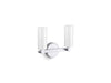 KOHLER K-35873-SC02 Crue Two-light sconce, polished chrome