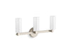 KOHLER K-35874-SC03 Crue Three-light sconce, brushed nickel