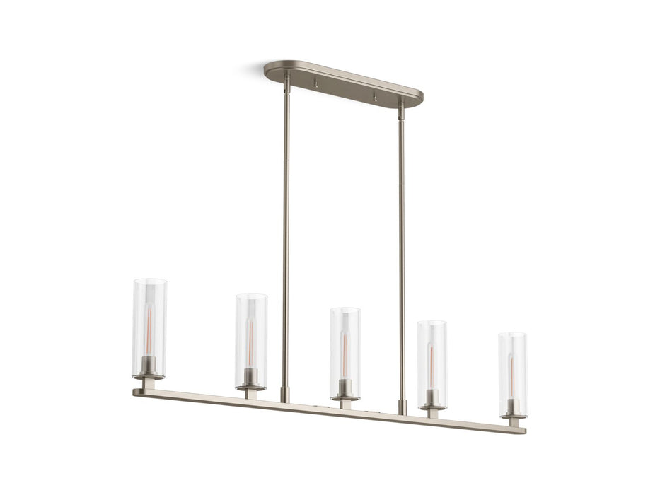 KOHLER K-35877-CH05 Crue 45" linear chandelier, brushed nickel