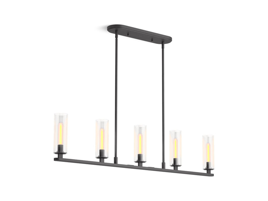 KOHLER K-35877-CH05 Crue 45" linear chandelier, matte black - view 2