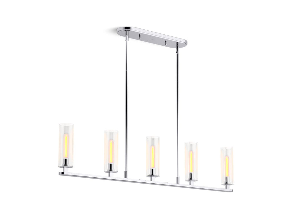KOHLER K-35877-CH05 Crue 45" linear chandelier, polished chrome - view 2