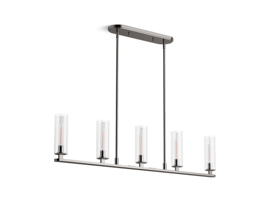 KOHLER K-35877-CH05 Crue 45" linear chandelier, titanium