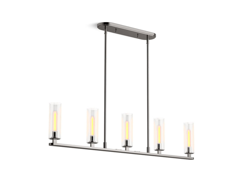 KOHLER K-35877-CH05 Crue 45" linear chandelier, titanium - view 2