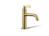 KOHLER K-35907-4K Castia by Studio McGee Single-handle bathroom sink faucet, 1.0 gpm, vibrant brushed moderne brass