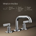 KOHLER K-35908-4 Castia by Studio McGee Widespread bathroom sink faucet, 1.2 gpm, polished chrome - view 2