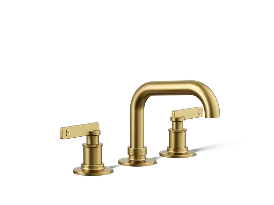 KOHLER K-35908-4 Castia by Studio McGee Widespread bathroom sink faucet, 1.2 gpm, vibrant brushed moderne brass
