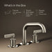 KOHLER K-35908-4 Castia by Studio McGee Widespread bathroom sink faucet, 1.2 gpm, vibrant brushed nickel - view 2