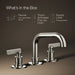 KOHLER K-35908-4 Castia by Studio McGee Widespread bathroom sink faucet, 1.2 gpm, vibrant polished nickel - view 2