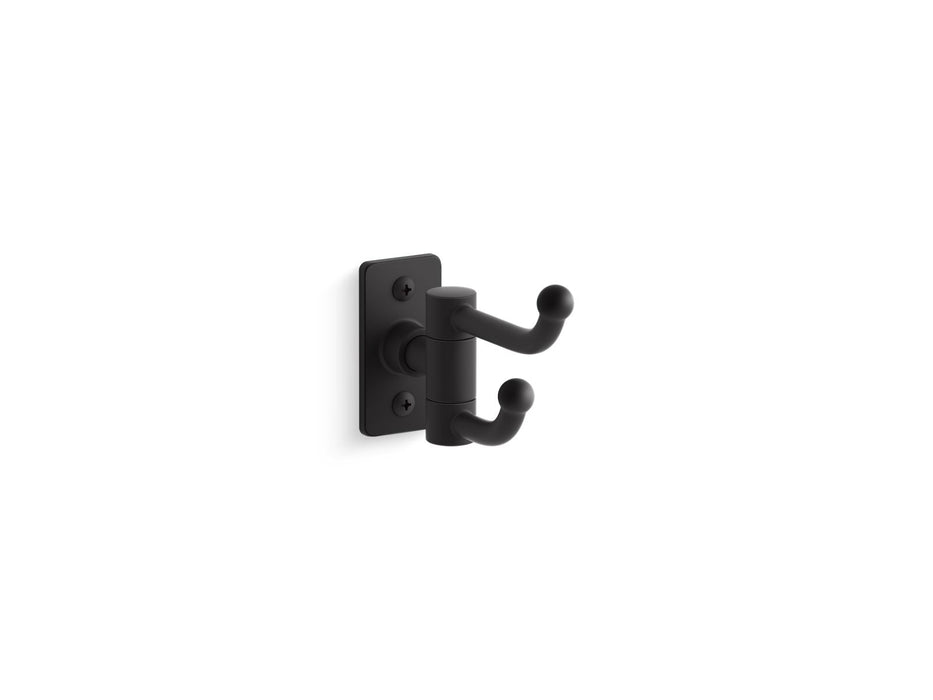KOHLER K-35927 Castia by Studio McGee Double robe hook, matte black