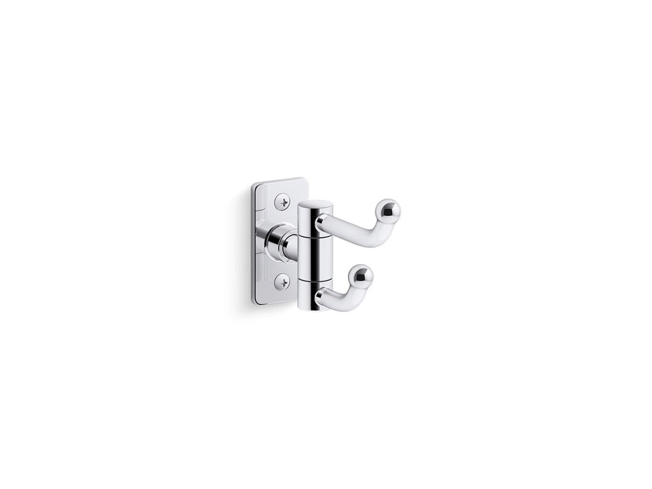 KOHLER K-35927 Castia by Studio McGee Double robe hook, polished chrome