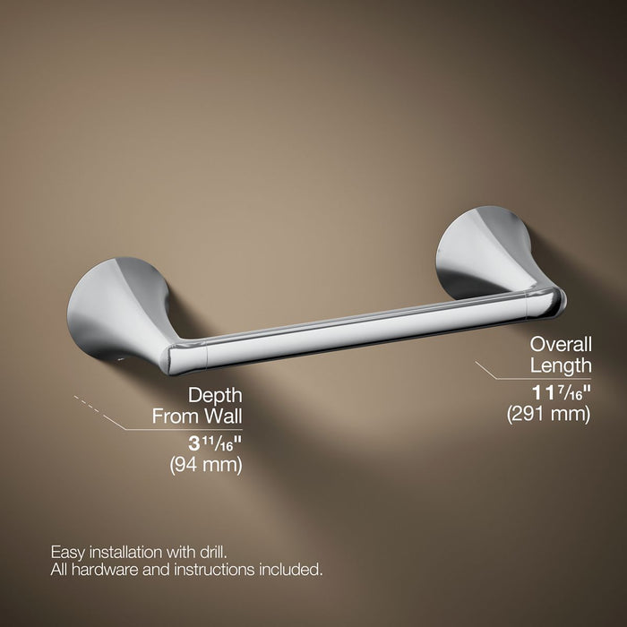 KOHLER K-35930 Buckley 9" towel bar, polished chrome - view 5
