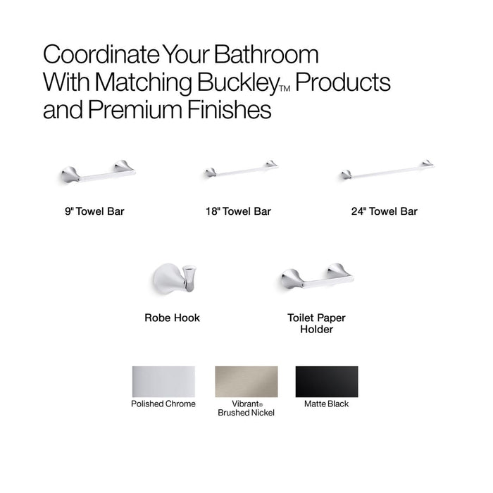 KOHLER K-35932 Buckley 24" towel bar, matte black - view 2