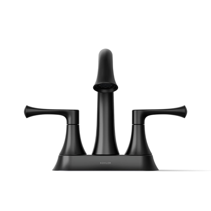 KOHLER K-35951-4 Buckley Centerset bathroom sink faucet, 1.2 gpm, matte black - view 2