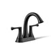 KOHLER K-35951-4 Buckley Centerset bathroom sink faucet, 1.2 gpm, matte black - view 5