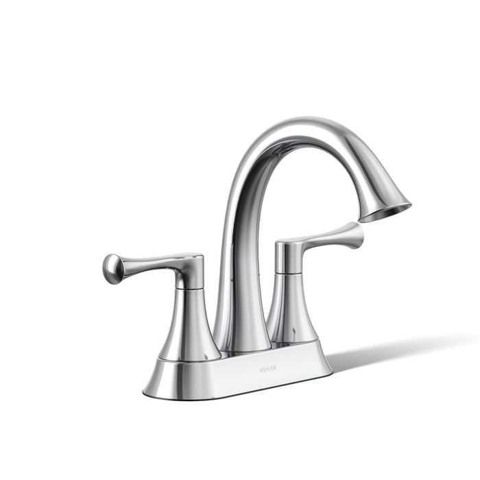 KOHLER K-35951-4 Buckley Centerset bathroom sink faucet, 1.2 gpm, polished chrome - view 5
