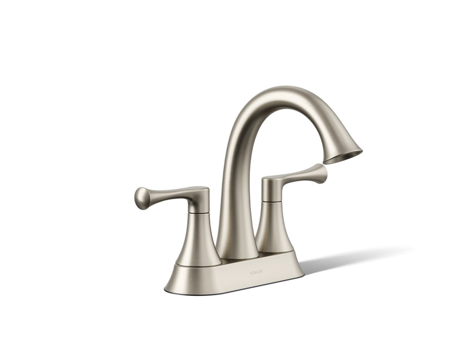 KOHLER K-35951-4 Buckley Centerset bathroom sink faucet, 1.2 gpm, vibrant brushed nickel