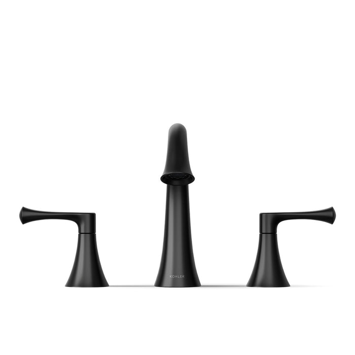 KOHLER K-35953-4 Buckley Widespread bathroom sink faucet, 1.2 gpm, matte black - view 2