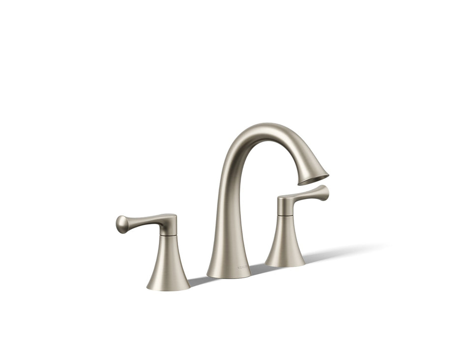 KOHLER K-35953-4 Buckley Widespread bathroom sink faucet, 1.2 gpm, vibrant brushed nickel