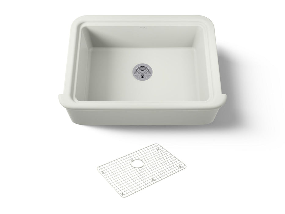 KOHLER K-36251 Audrine 32-1/2" undermount single-bowl farmhouse kitchen sink, dune